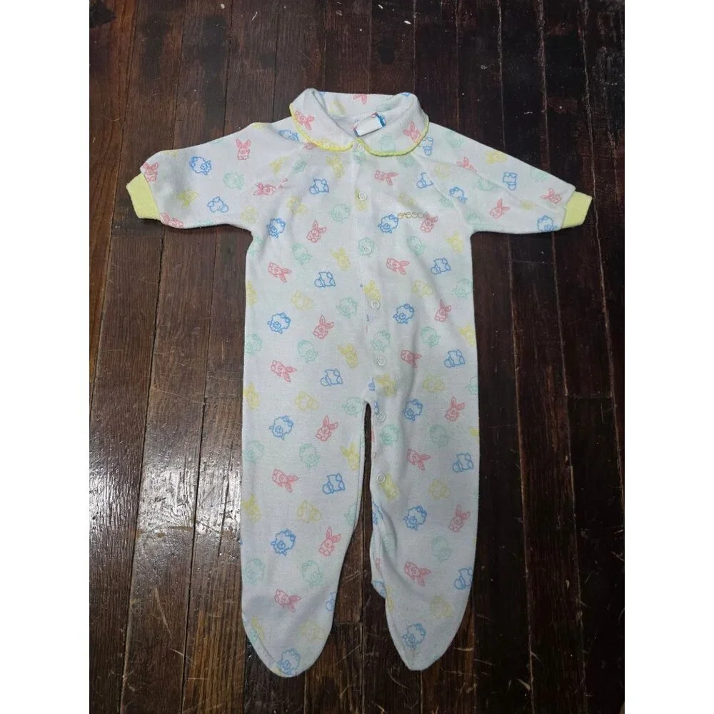 Vintage Sasson Collection Animal Print Baby Outfit